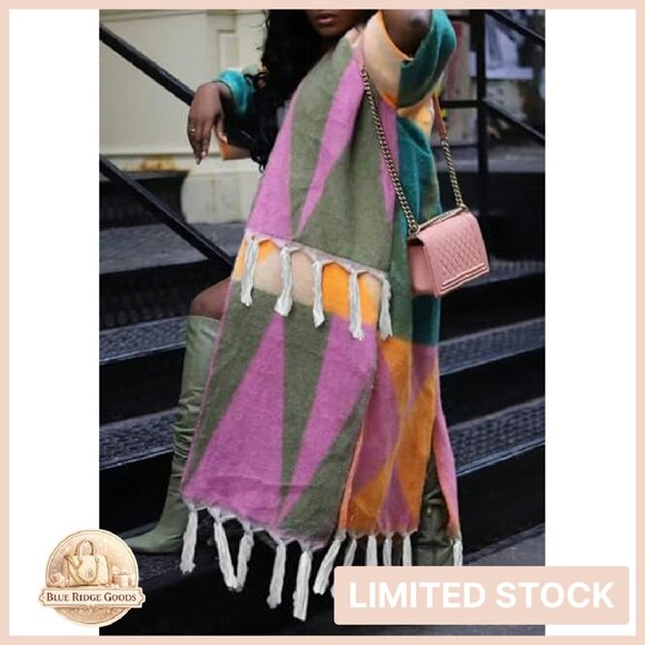 Chunky Cable Knit Cardigan Sweater Oversized Boho Chic Fall Outerwear - Picture 4 of 7